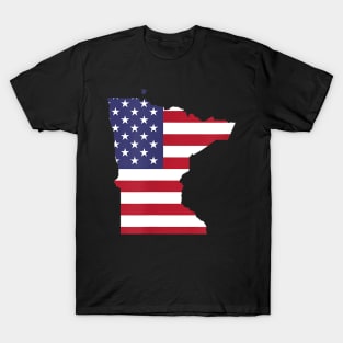 4th Of July Minnesota State American Flag Party T-Shirt